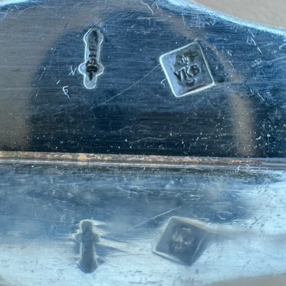 Vintage/Antique Silver Plated Baby Food Pusher with Monogram